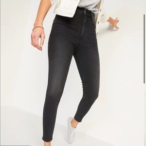 Black High Rise Rockstar Super Skinny Jeans